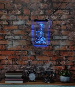 水煙店雪茄霓虹燈招牌壓克力板雕刻家居裝飾室內牆面藝術藍粉色30*40適用於房間商店男士專屬空間 8 最佳銷售 亞克力牆飾 - №1