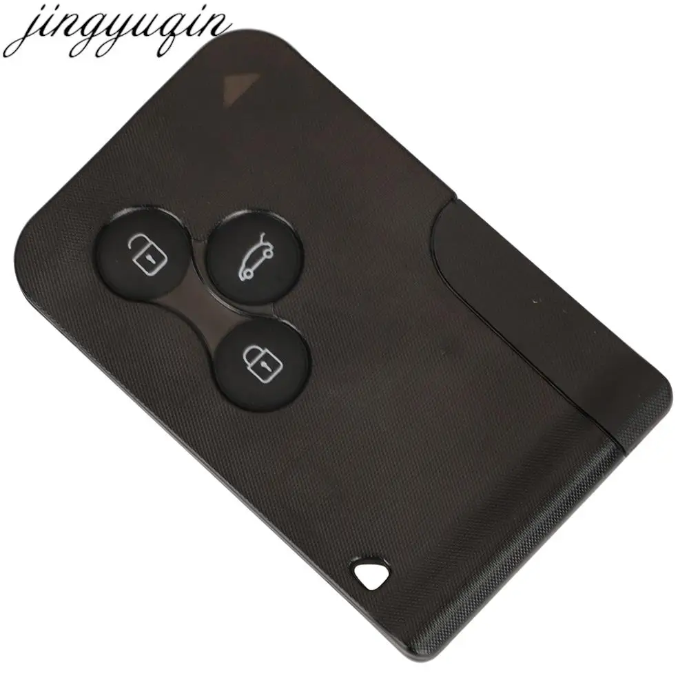 Jingyuqin 3 Buttons 433Mhz ID46 PCF7947 Chip Smart PCB Ultrasonic Remote Car Key For Renault Megane 2 Grand Scenic II Card Key