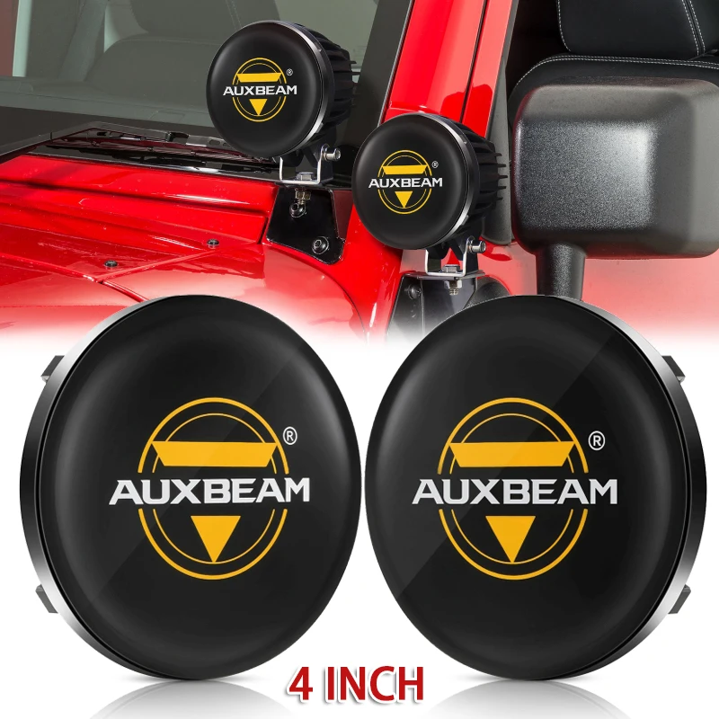 

AUXBEAM 4 Inch Black LED Pods Lights Protective Cover LED Driving Lights Cover (Only Cover without Lights)