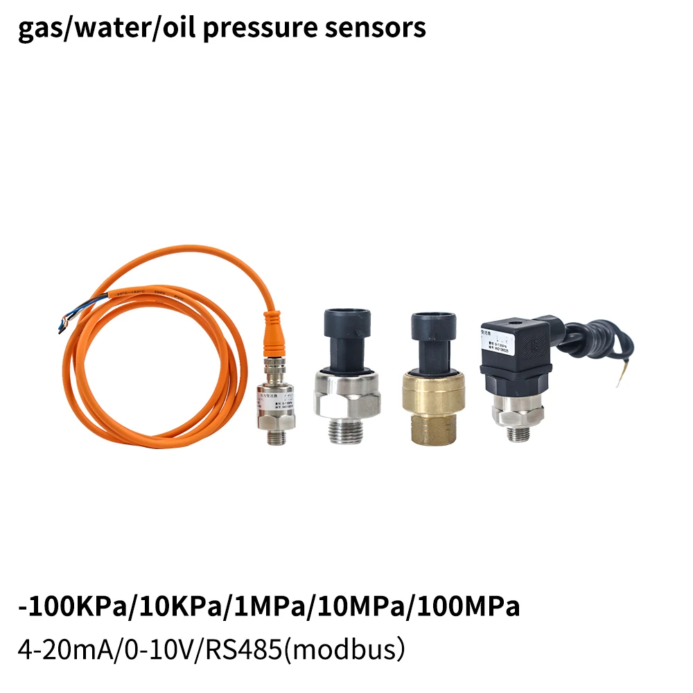 Compact pressure transmitter sensor -0.1~100MPA range RS485 output 12-36VDC