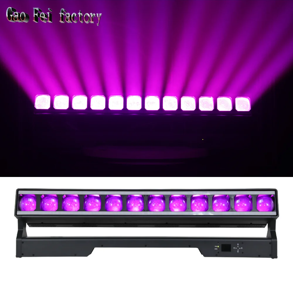 Imagem -02 - com Case de Vôo Led 12x40w Pixel Movendo a Cabeça Feixe Barra Luz Zoom Efeito Lavagem Rgbw 4in1 para dj Boate Discoteca Palco