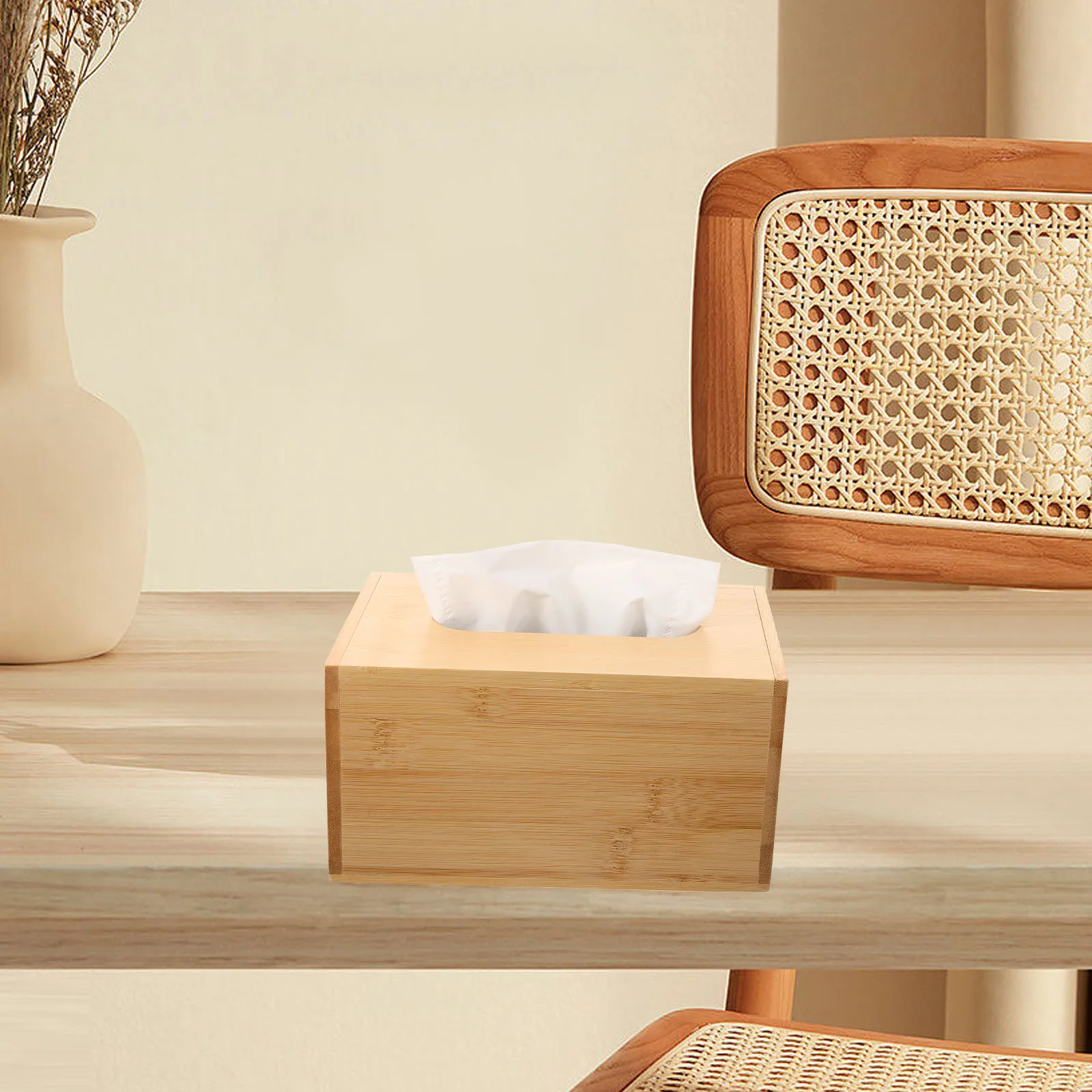 

Bamboo Holder Case Wet Wipes Cover Holder Paper Home Desktop Household Tissue Storage Boxes Tissue Box Hotel