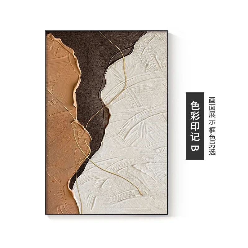 Modern light luxury entrance decorative painting, simple abstract atmosphere high-end living room, sofa background wall