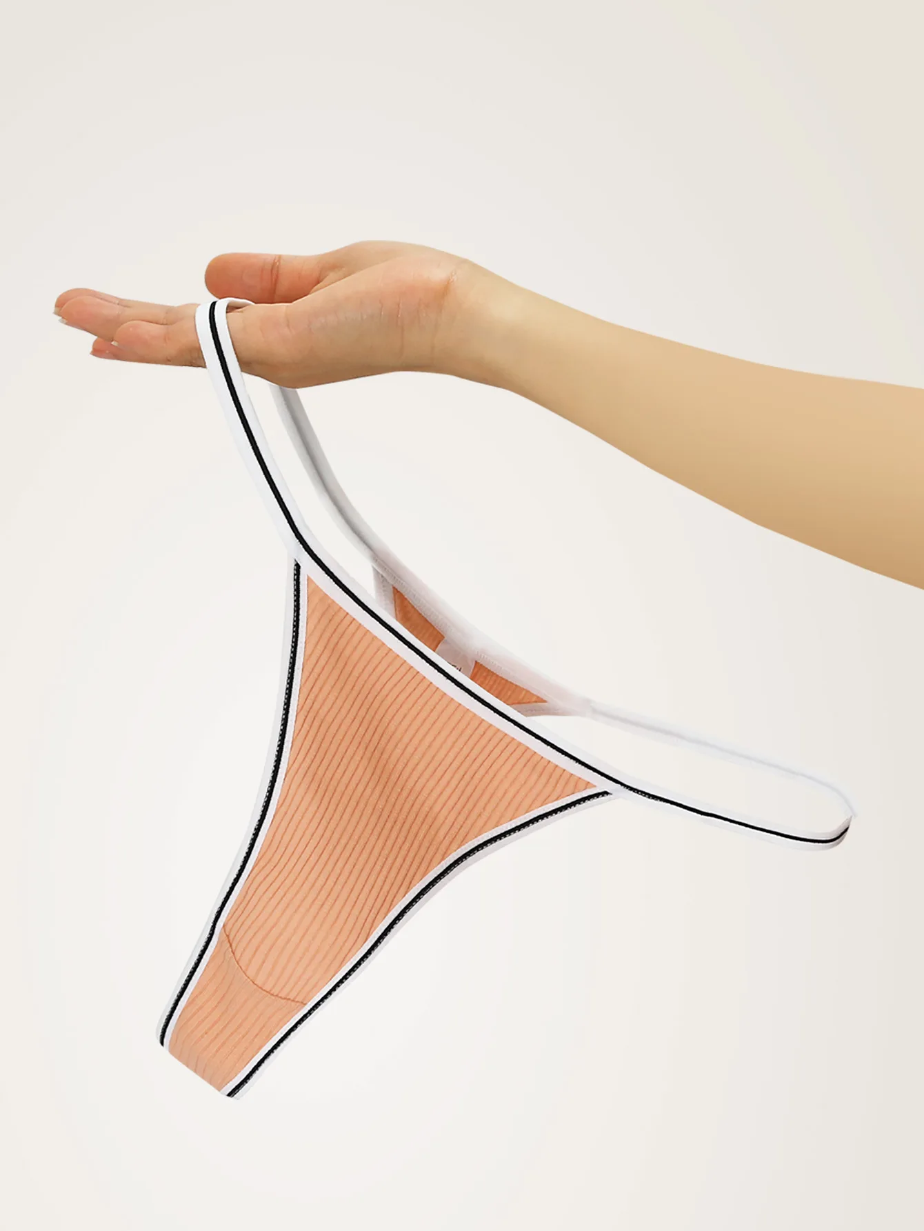 Thong 5 Buah, Pakaian Dalam Wanita Seksi Satu Potong, Pinggang Rendah, Bebas Kerut, Pakaian Dalam Antibakteri, Yoga, Olahraga dan Kebugaran Wanita