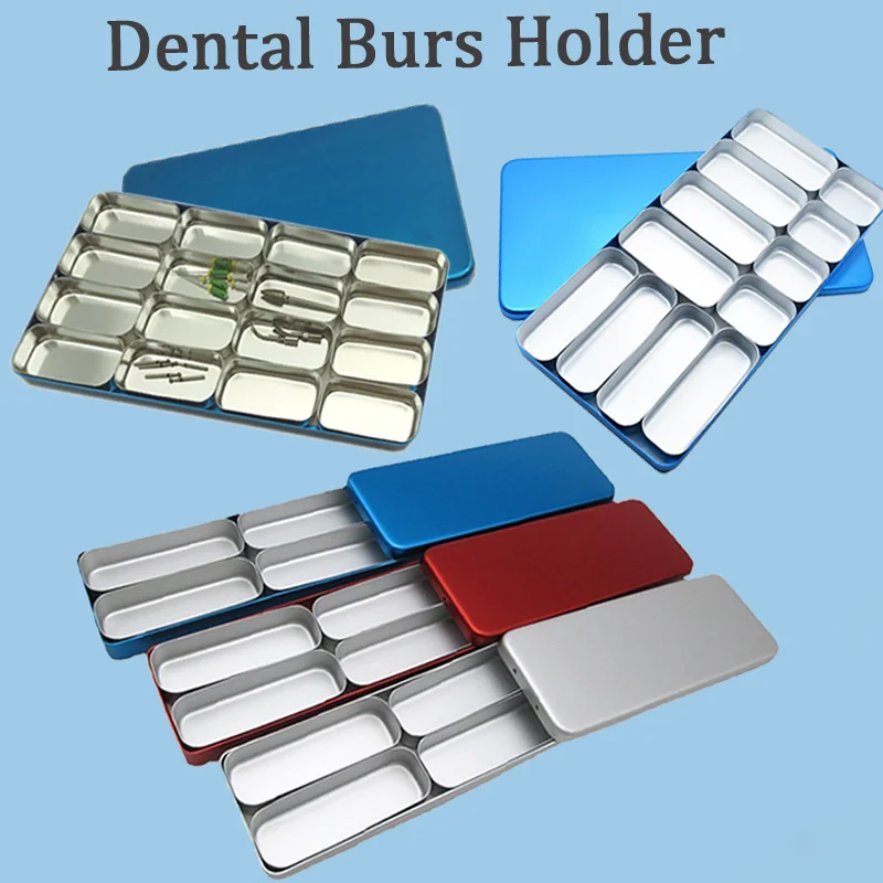 

Dental Burs Holder Endo Files Holder Box Dentistry Instrument Diamond Sterilizer Metal Case Disinfection Trays for Burs Reamers