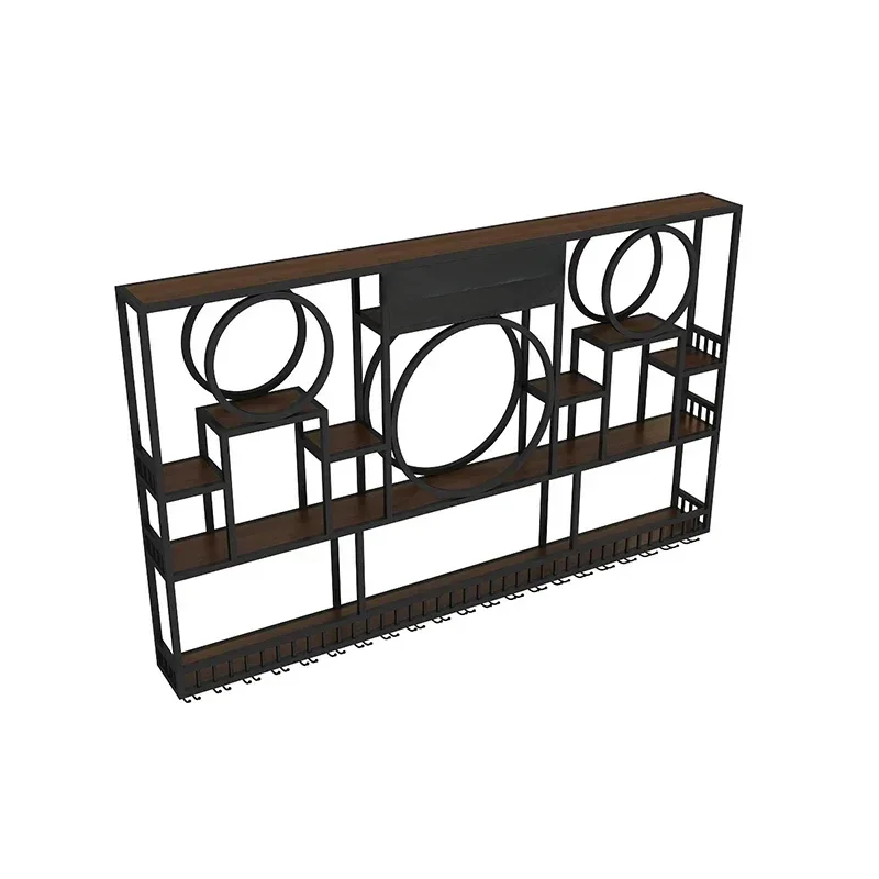 Black Modern Wine Display Rack Living Room Creative Nordic Whisky Cabinet Industrial Design Rack De Vinos Boutique Furniture