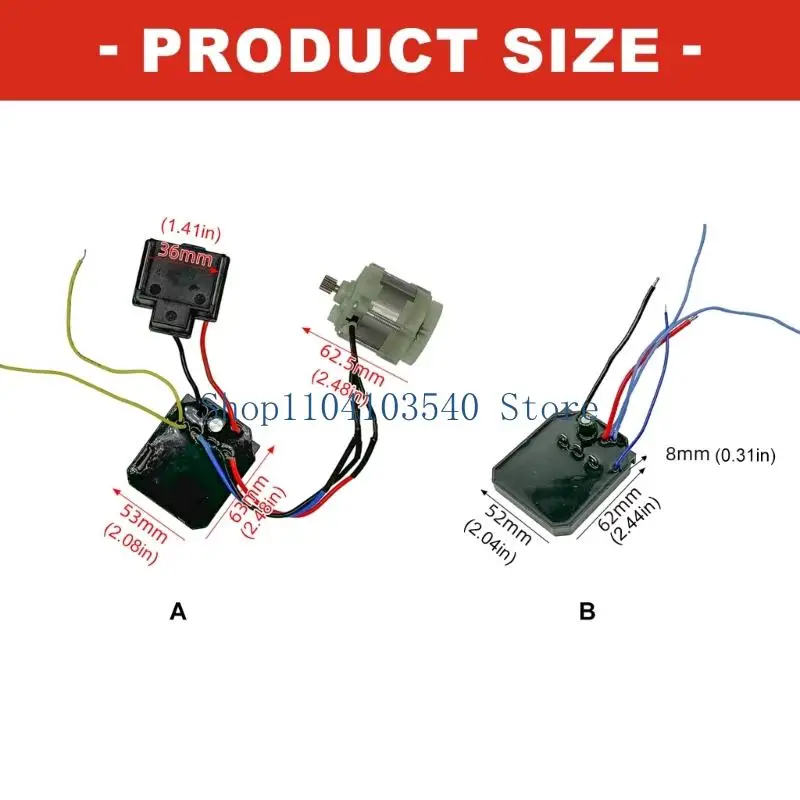 02DC Brushless Motor Assembly Featuring 14 Teeth for 4-8 Inch Chainsaws High Power Efficiency