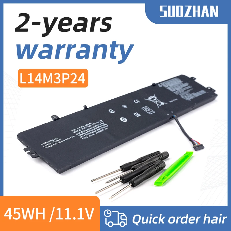 

SUOZHAN L14M3P24 Laptop Battery For Lenovo IdeaPad Y700-14ISK 700-15ISK 700-17ISK Legion Y520-15IKBA L16S3P24 45WH/4050mAh