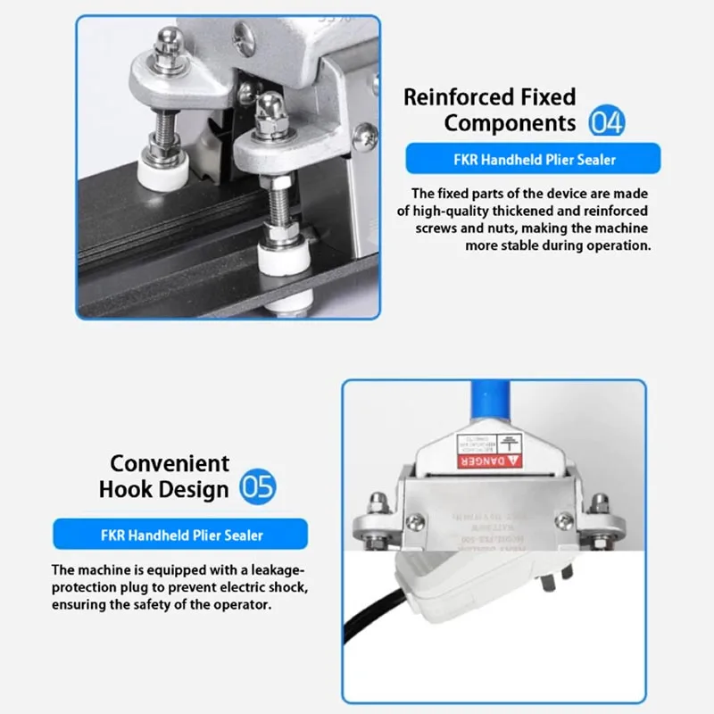 

Professional Electric Impulse Sealer Hand Sealing Machine 20/30/40/50cm Length Sealer Pliers For Foil Bag Composite Film220/110V