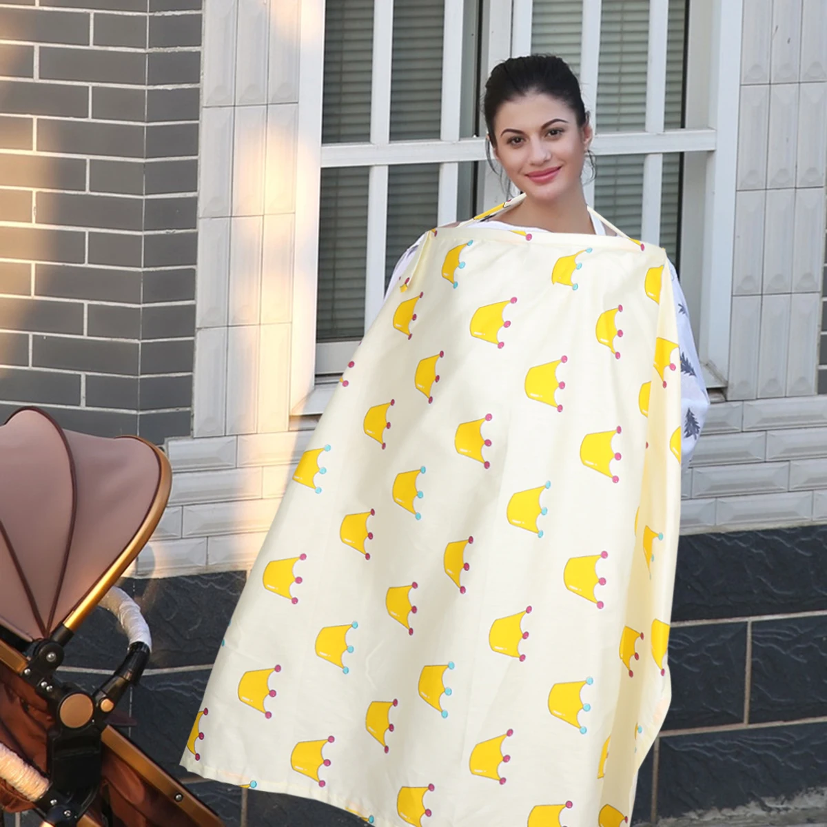 

Breastfeeding Cover Lactation Scarf Spring Summer Nursing Towel Stroller Blanket Infant Care Poncho Travel Outdoor Use