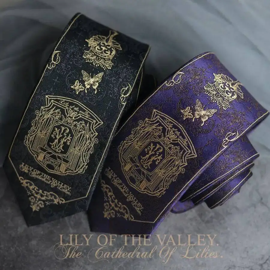 Lily of the Valley Church Tie JK Uniform Shirt Accessories Hand-tied Women DK Tie Casual Men Trendy