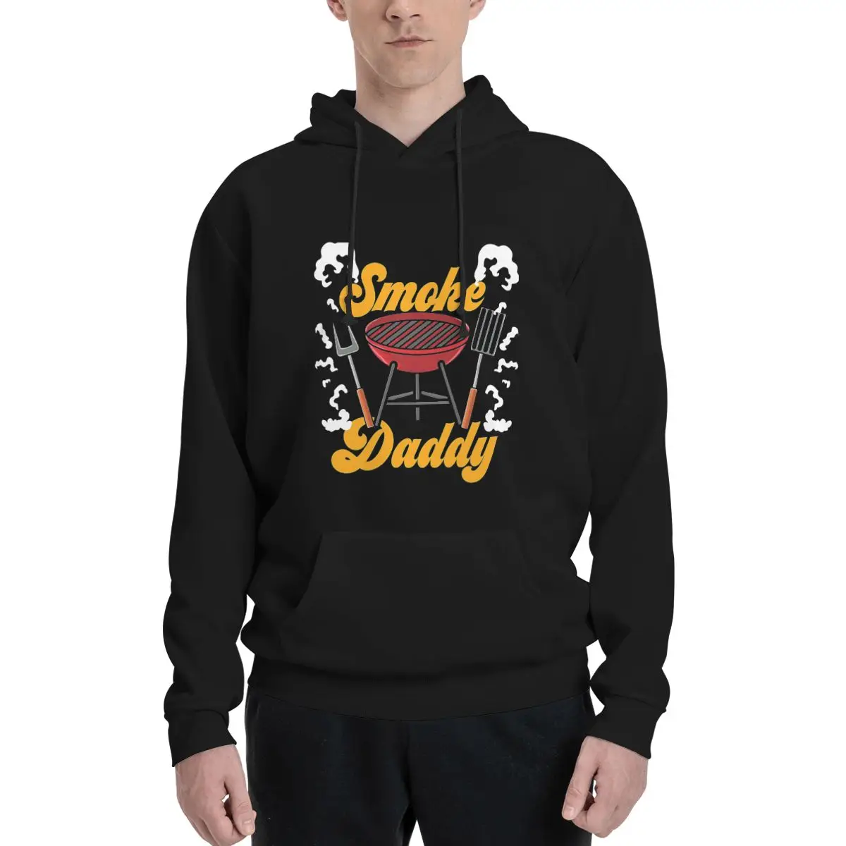 

BBQ Smoke Daddy, Grilling, Grill Master Polyester Hoodie Men's Sweatershirt Warm Dif Colors Sizes