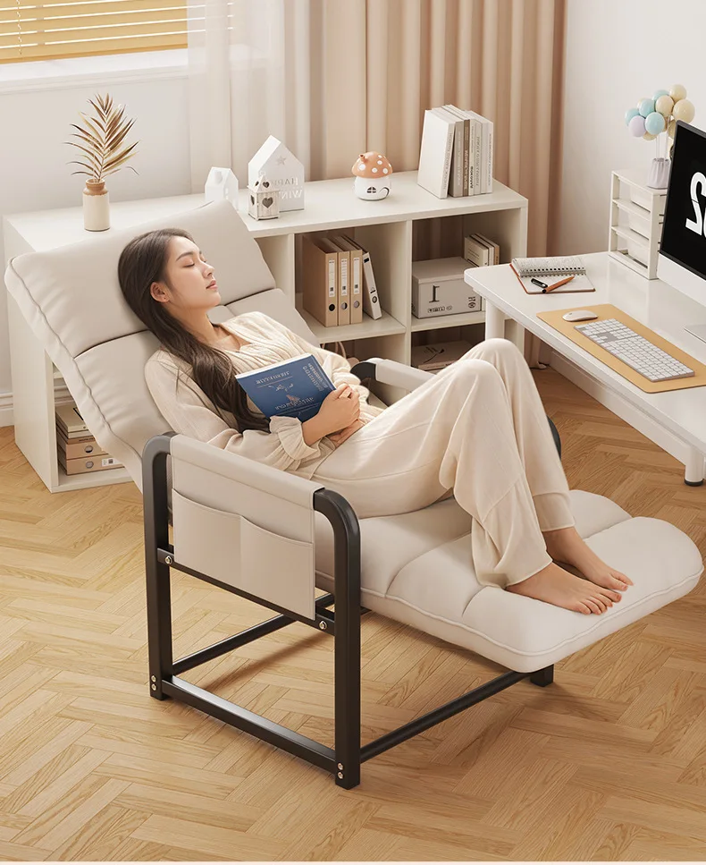 Folding Convertible Sofa Bed Recliner Lazy Armchair Single Sofa Lounge Chair Living Room Balcony Office Bedroom Home Furniture