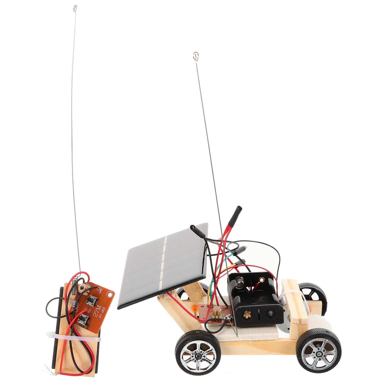 Conjunto de quebra-cabeça de montagem de carro rc, solar de madeira, faça você mesmo, para crianças, veículo científico, desenvolve, observação, capacidade de pensamento