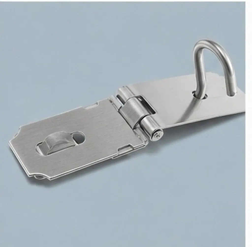 1Set Heavy Duty Stainless Steel Lock Hasp Latch Door Buckle for Gates Cupboards Windows Drawers Safety Gate Lock Hasp Reliable