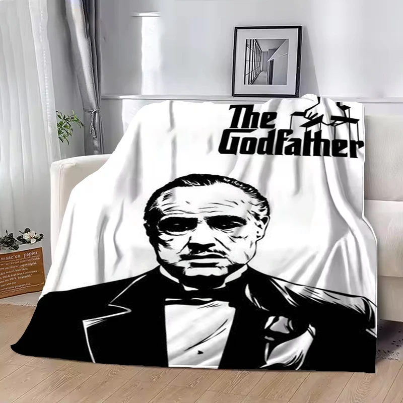 

Gangsters The Godfather Throw Blanket Downy Throws for Lounge Soft Plaid With Print Sofas Blankets Luxury Designer Bedding Knee