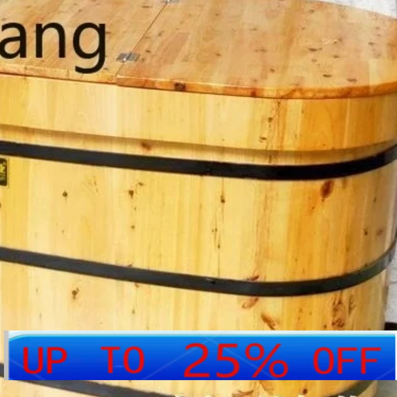 

LT T Cedar Bath Basin Adult Bath Tank Solid Wood Fumigation Barrel