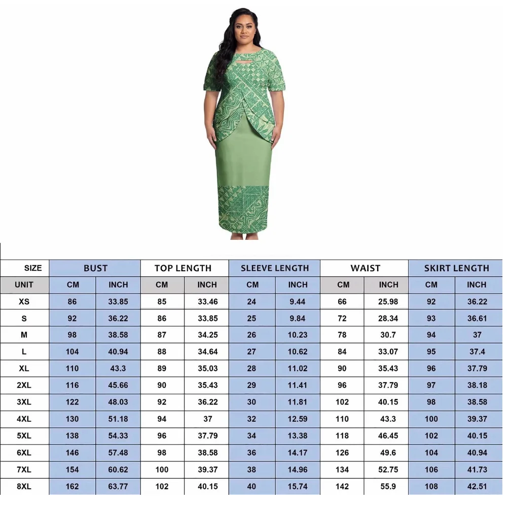 Puletasi New Design Short Sleeved Long Dress Customized Top And Skirt Knee Length Dress Party Top And Skirt Soft Fabrics - Image 6