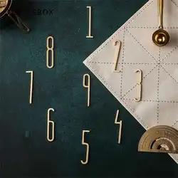 Space Brass Personalized Letter Creative Hotel Nordic Style Bar Number Numerals Combined Golden Numeral Badge Numerical Display