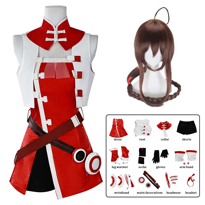 

Yuezheng Cosplay Costume Vsinger Yue Zheng Ling Dress Women Halloween Carnival Comic-con Party Role Playing Outfit sf/1