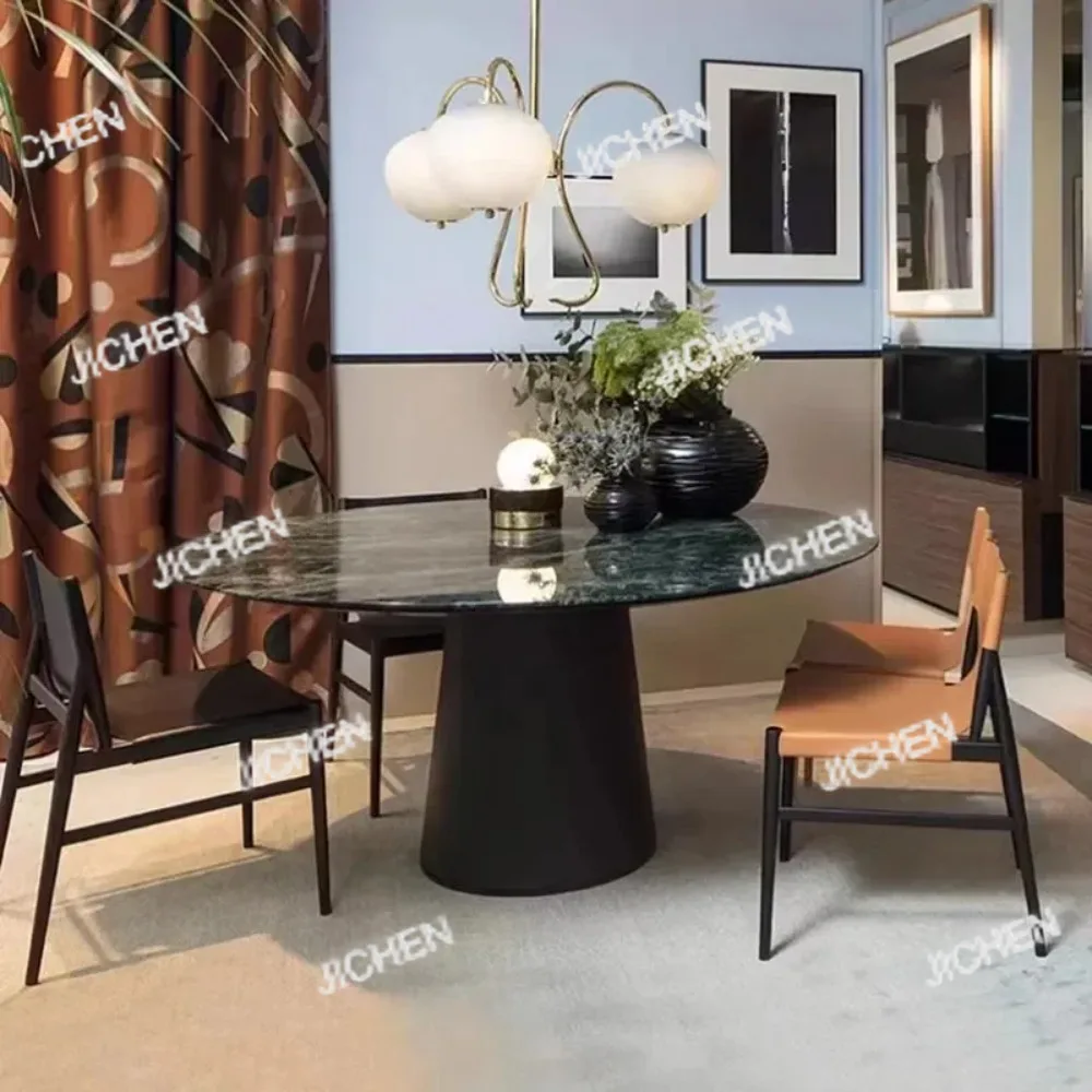 كرسي طعام مصنوع من الجلد ذو سرج إيطالي مصمم من الخشب البسيط كرسي طعام فاخر من الخشب الصلب أثاث منزلي من Sedie WKDC #3