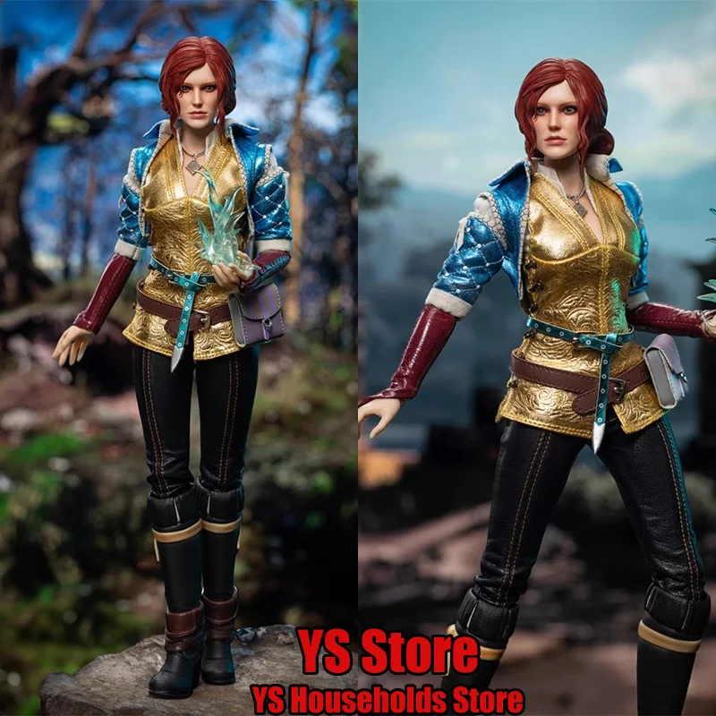 SWTOYS NO064 1/6 Scale Triss Merigold Movable Red Hair Female Action Figure Adventure Witch Mini 12