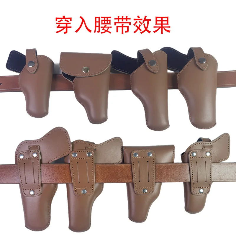 イエロー牛革54/64/77/92/92Gタクティカルウエストバンドクイックドローコンシールドキャリーホルスター（銃なし）