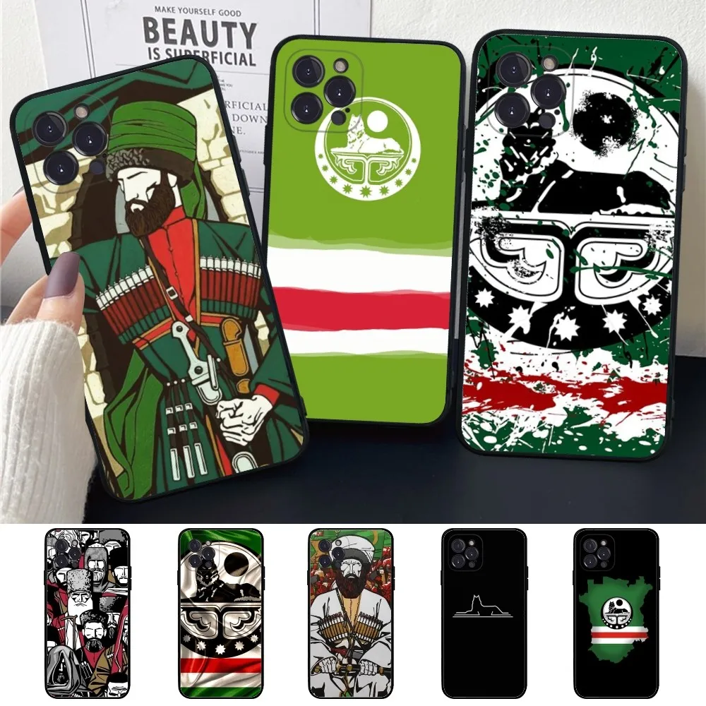 Chechen National Flag Phone Case Silicone Soft for iphone 15 14 13 12 11 Pro Mini XS MAX 8 7 6 Plus X XS XR Cover