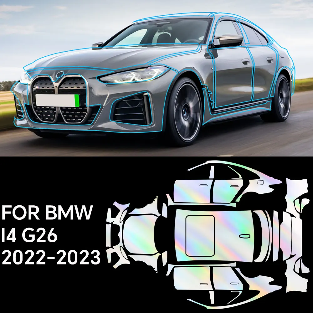 مخصص Precut لسيارات BMW 14 G26 2022-2023 كامل مركبة واضح الصدرية PPF الطلاء طبقة حماية بولي TPU شفافة المضادة للخدش عدة