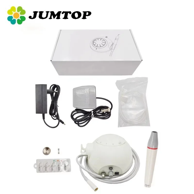 JUMTOP Ultrasonic Dental Scaler Equipment Detachable LED Light Handpiece with Scaler Tip Oral Cleaning Machine