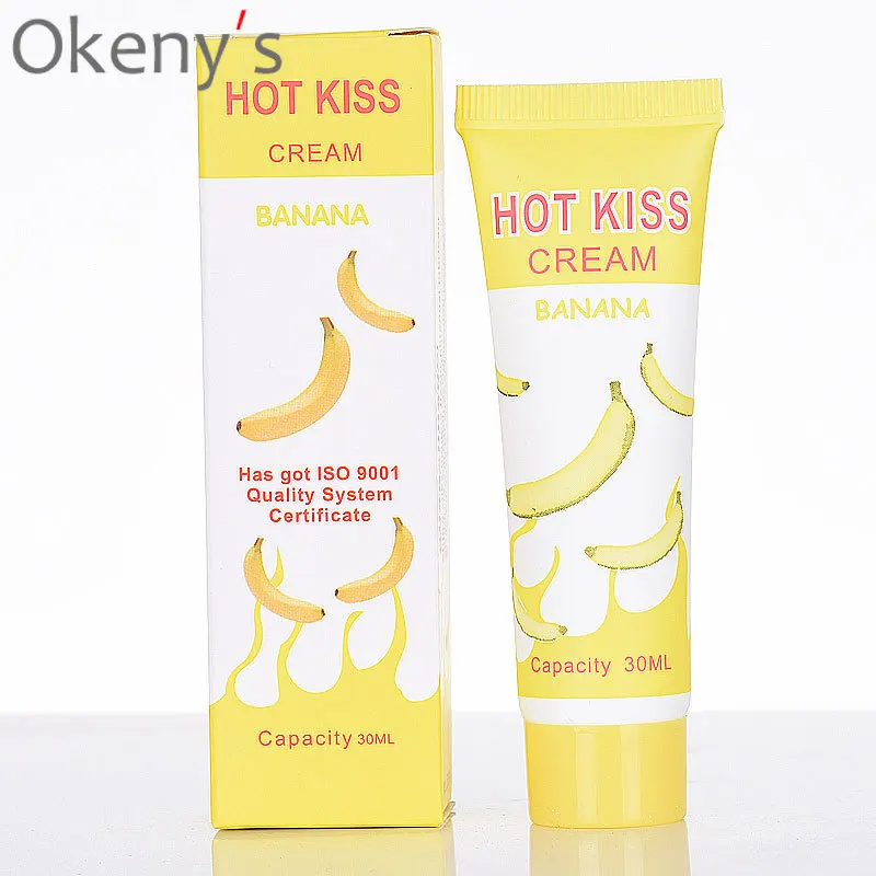 HOT KISS Lubricant Banana Cream Strawberry Cream Sex Lube Body Massage Oil Lubricant for Anal Sex Grease Oral Vaginal Love Gel