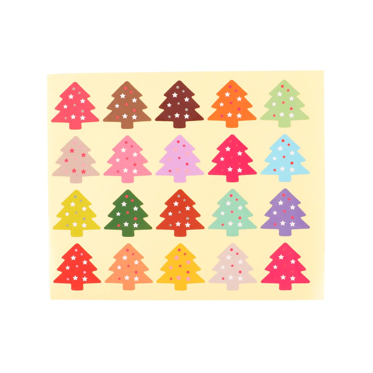 

1Set 12 Sheets Christmas Tree Star Stickers Festive Sealing Decals for Biscuit Macaron Chocolate Bag Gift Box Decoration Packing