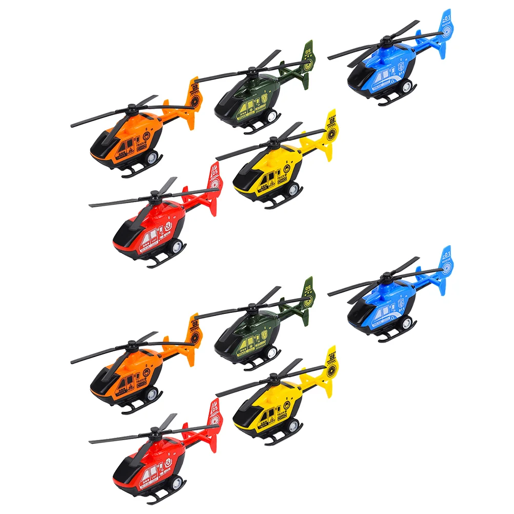 10 Pcs Helicopter Toy Useful Flying Toys Small Outdoor Playset Mini Plane Playthings Kids Child