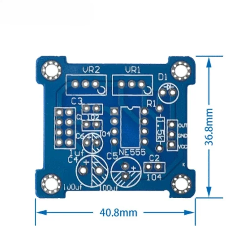 50PCS Adjustable NE555 Pulse Frequency Adjustable Module Duty Cycle Module Square Wave Signal Generator DIY Kit BOARD