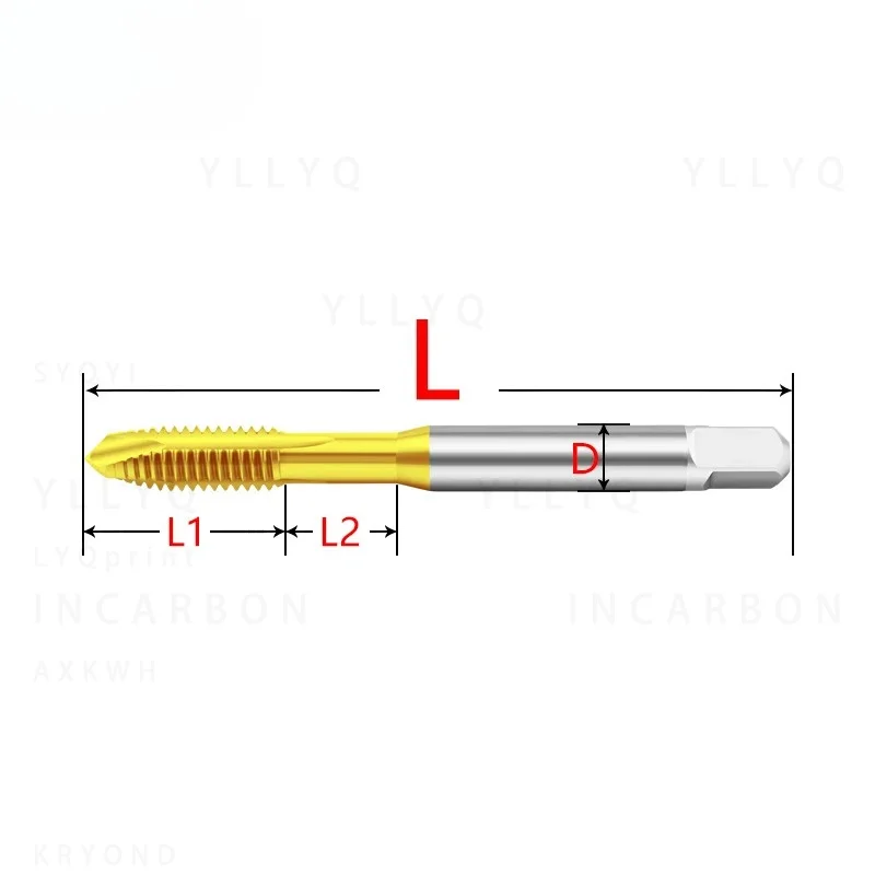 HSSE-M35 British Spiral Pointed Tap Screw Thread Tap White/TIN/TC50/TICN W 1/8 5/32 3/16 7/32 1/4 5/16 3/8 7/16 1/2 5/8