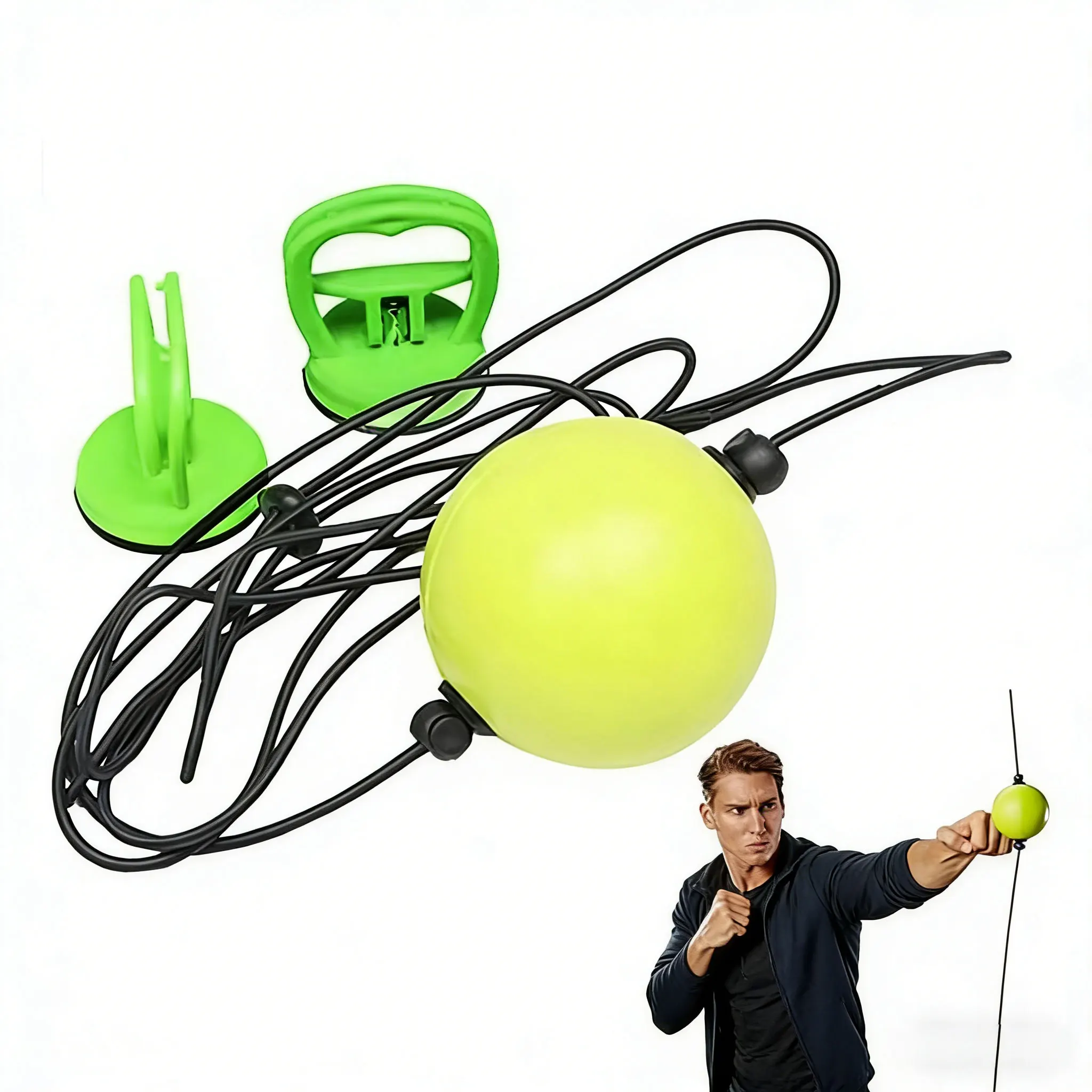 Pelota de velocidad de boxeo tipo suspensión con ventosa, pelota de entrenamiento de boxeo para fitness en casa, cuerpo, 1 ud.