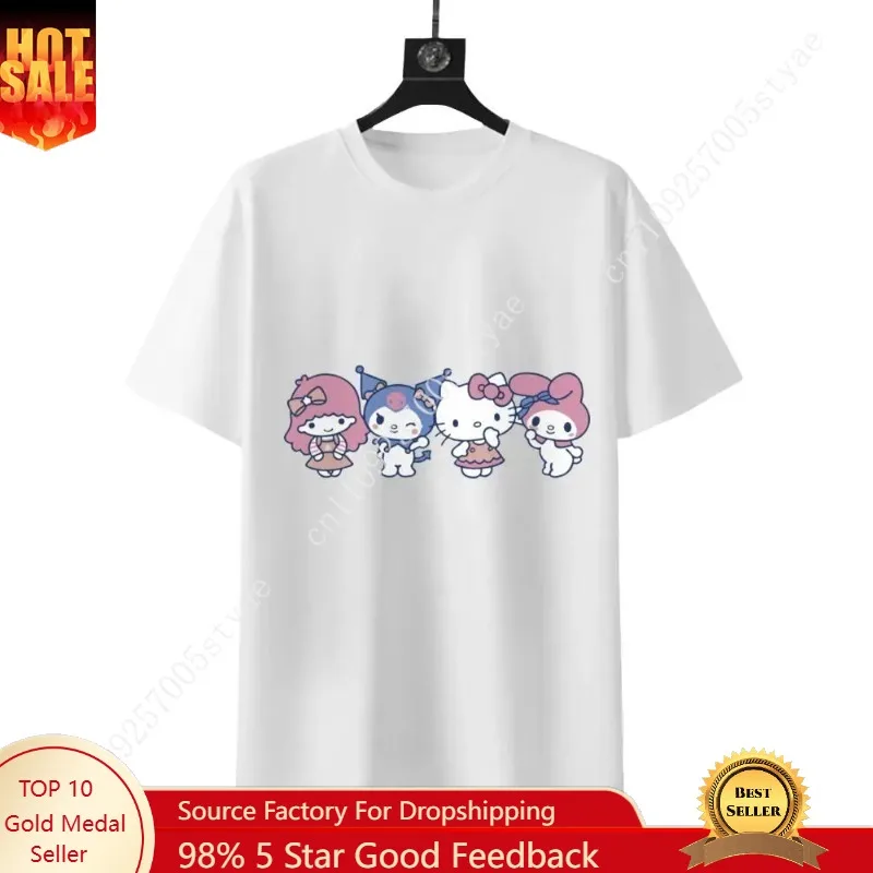

Sanrio Cozy & Cute Wear T-Shirt with Adorable Characters Perfect for Everyday Use Summer Style