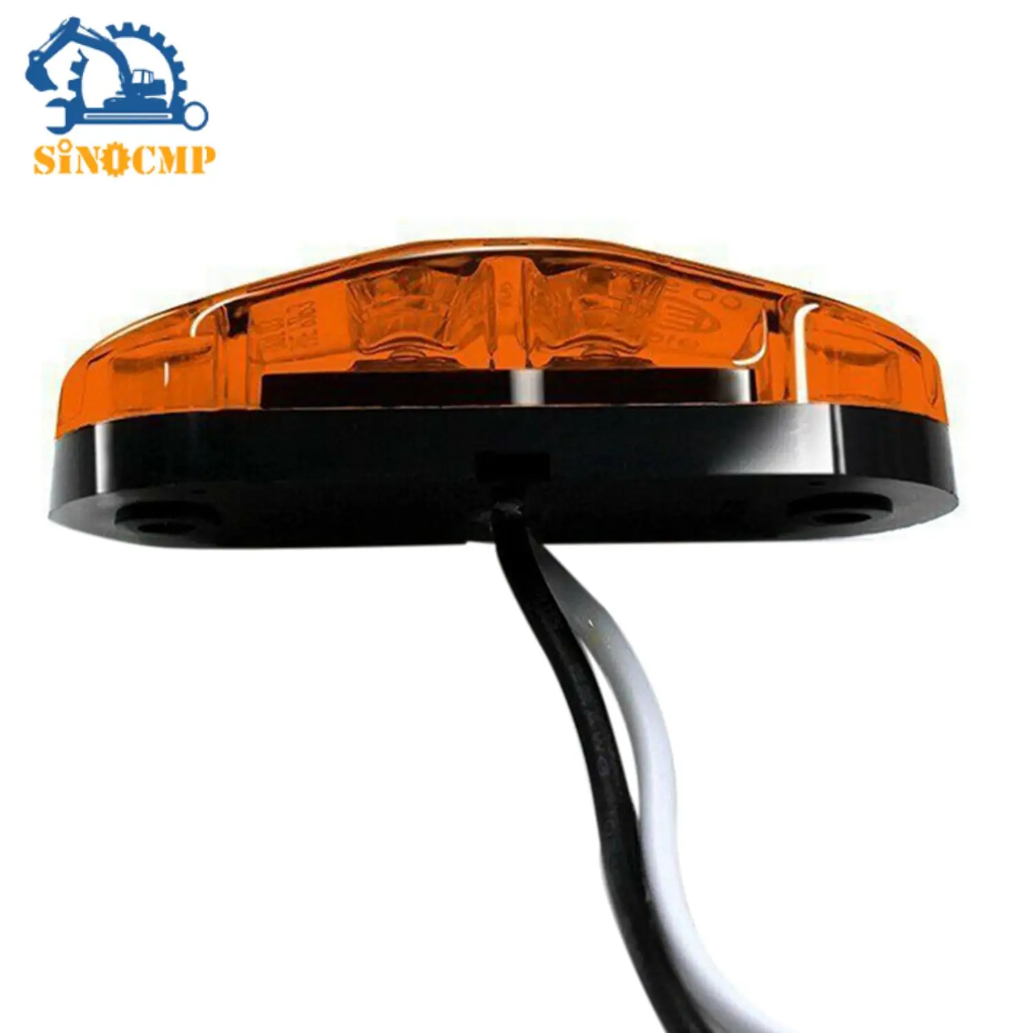 

10Pcs Amber 2 Led Oval Clearance Trailer Lights Car Truck Side Marker Tail Lamp 12V 24V LED Truck Accessories Car Parts