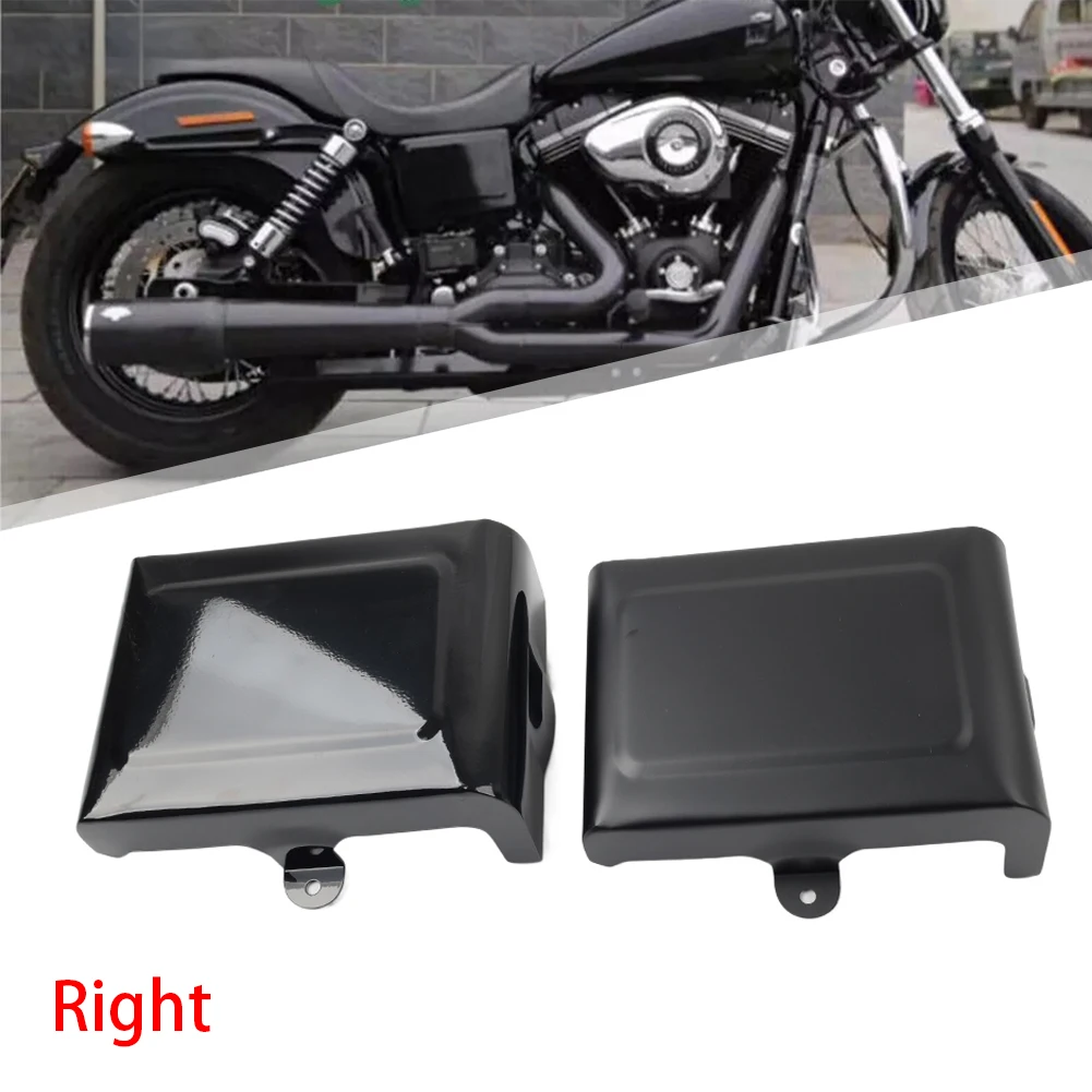 

1Pcs Right/Left Side Motorbike Battery Cover Iron For Harley Dyna Fat Bob FXDL Street Bob FXDB 2006-2014 Glossy/Matte Black