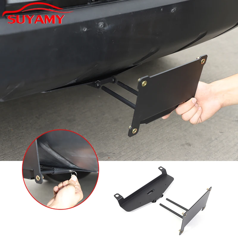 For Toyota Tundra 2022-2026 No-Drill Front License Plate Holder Mounting Kit Removable Fast Grille-Safe Car Accessories