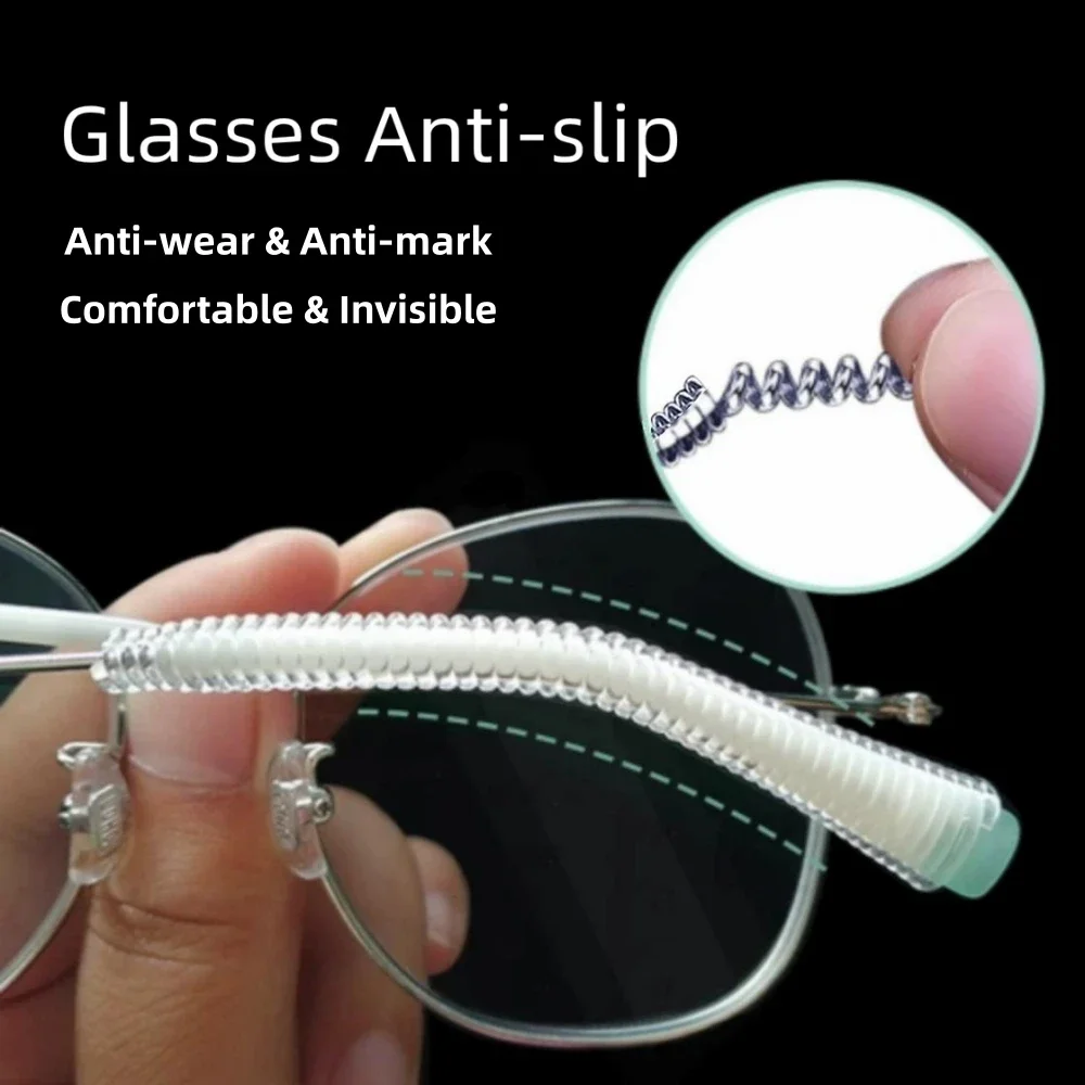 Silicone Anti Slip Ear Hooks for Sports Glasses Non Slip Eyewear Retainer Frame Grips Prevent Falling Off