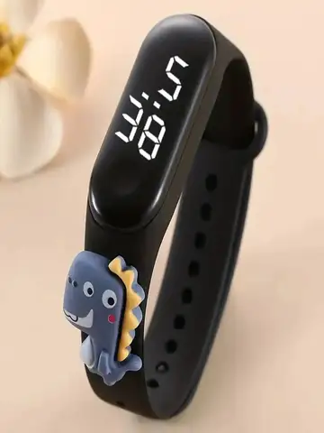 New Cartoon LED Meter 3 Action Figure Watch Band Electronic Watch Creative Student Plastic Bracelet CHILDREN'S Touch Watch