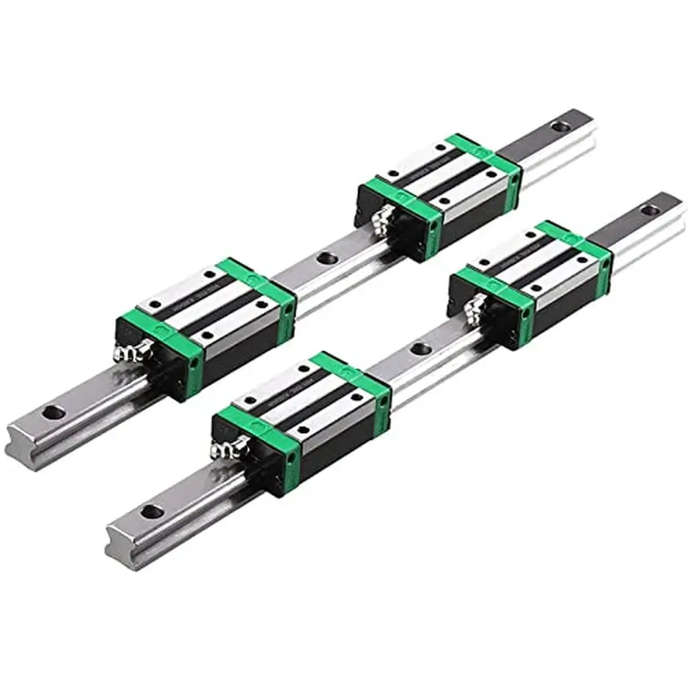 HGR20 300mm Linear Rail Kit 2PCS HGH20CA Slider Block Bearings Carbon Steel CNC DIY Routers Lathes 3D Printer Automation