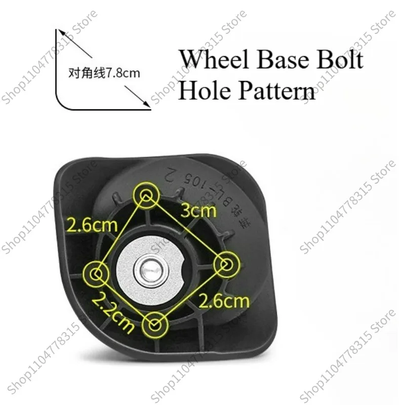 For Samsonite Suitcase Repair Parts, BL-105 Swivel Caster, Replacement Roller for Damaged Luggage