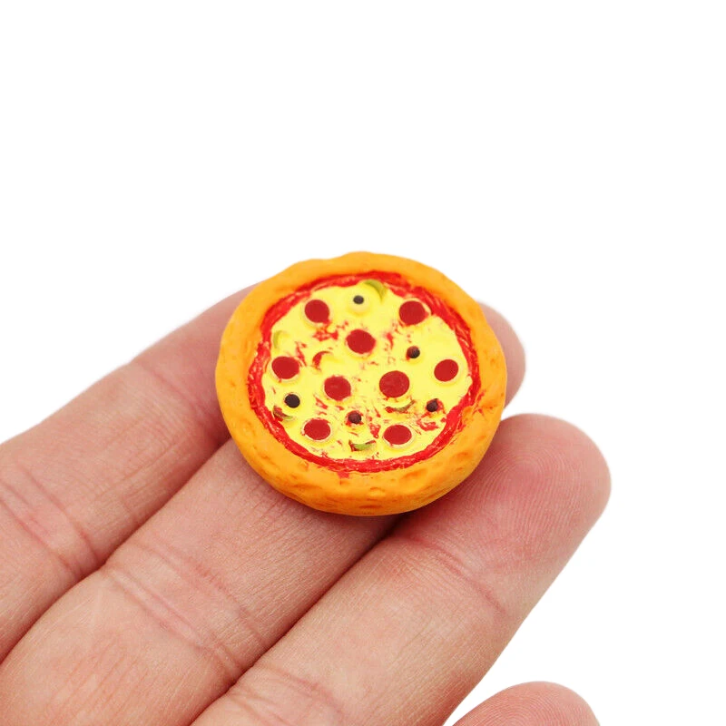 1 ensemble de décoration alimentaire de cuisine Pizza avec boîte d'emballage modèle 1:12 maison de poupée accessoires miniatures enfants semblant jouer jouets