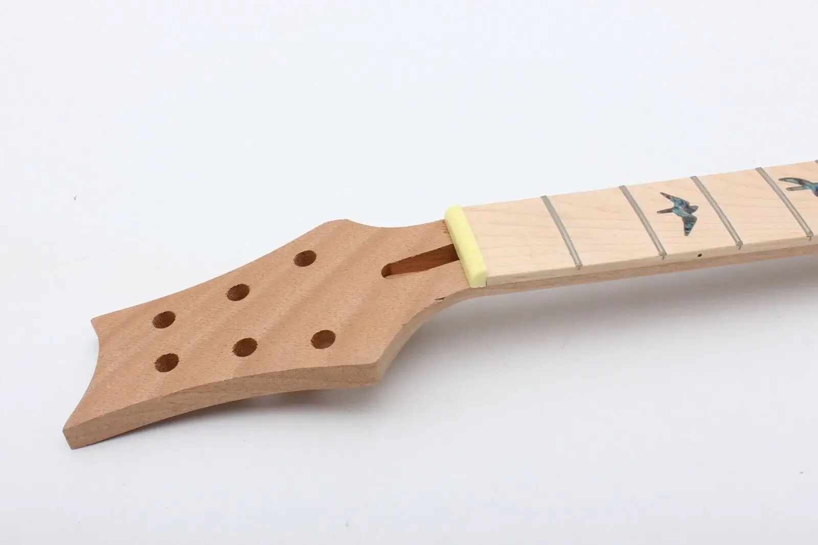 Unfinished Electric Guitar Neck 22 Fret 24.75 Inch Maple Bird Inlay Fine Guitar Parts Set In Style with Tilt Angle High Quality