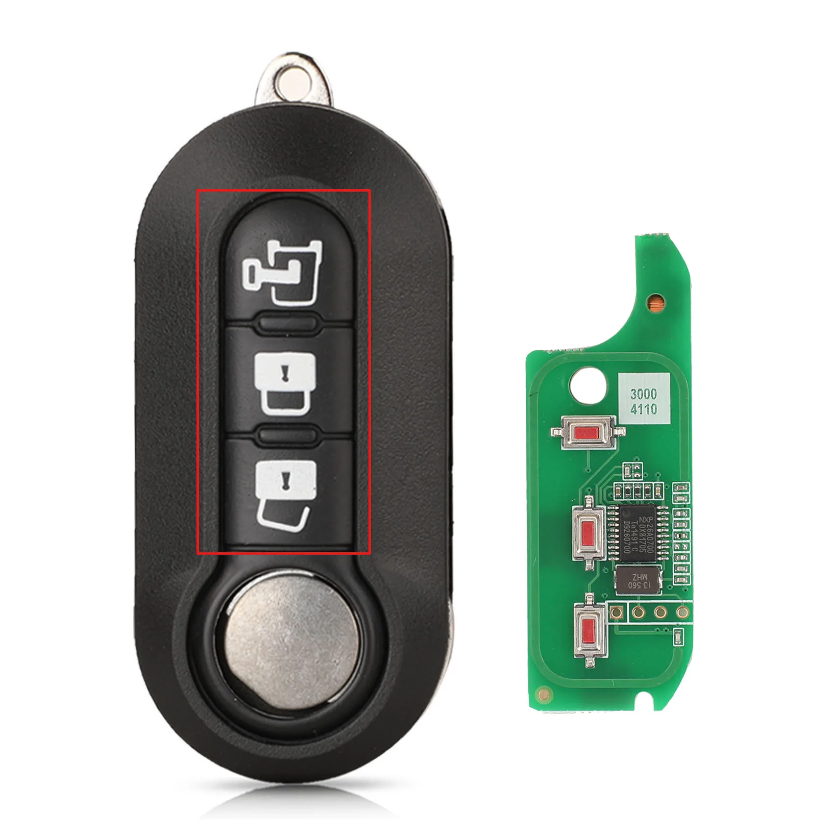 Jingyuqin Auto-Fernbedienungsschlüssel für Fiat 500L MPV Ducato Citroen Jumper Peugeot Boxer 2008–2015 433,92 ASK PCF7946 DEPHI System