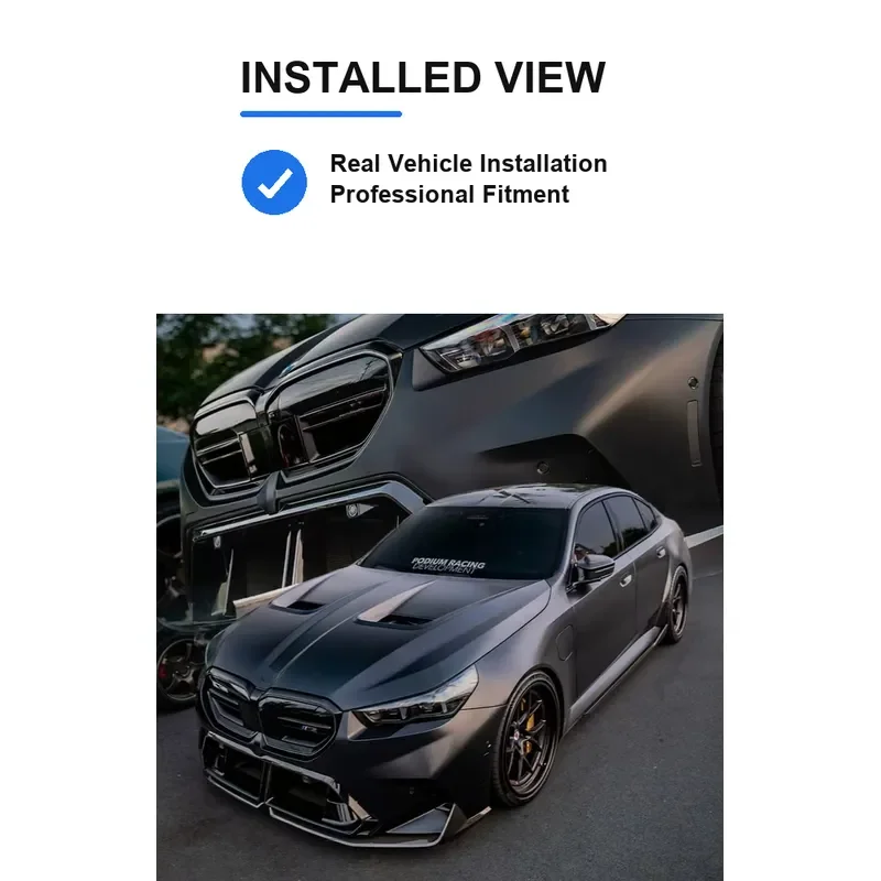 New Dry Carbon Fiber MP Style Front Lip Bumper Spoiler for G90 G99 M5 Sedan Travel Edition 2025-2026 Bolted Fixed Direct