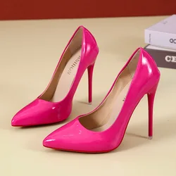 Zapatos de tacón alto de 10cm para mujer, calzado de tacón de aguja fino de talla grande 35-43, con punta estrecha, Sexy, para banquete y boda, para fiesta