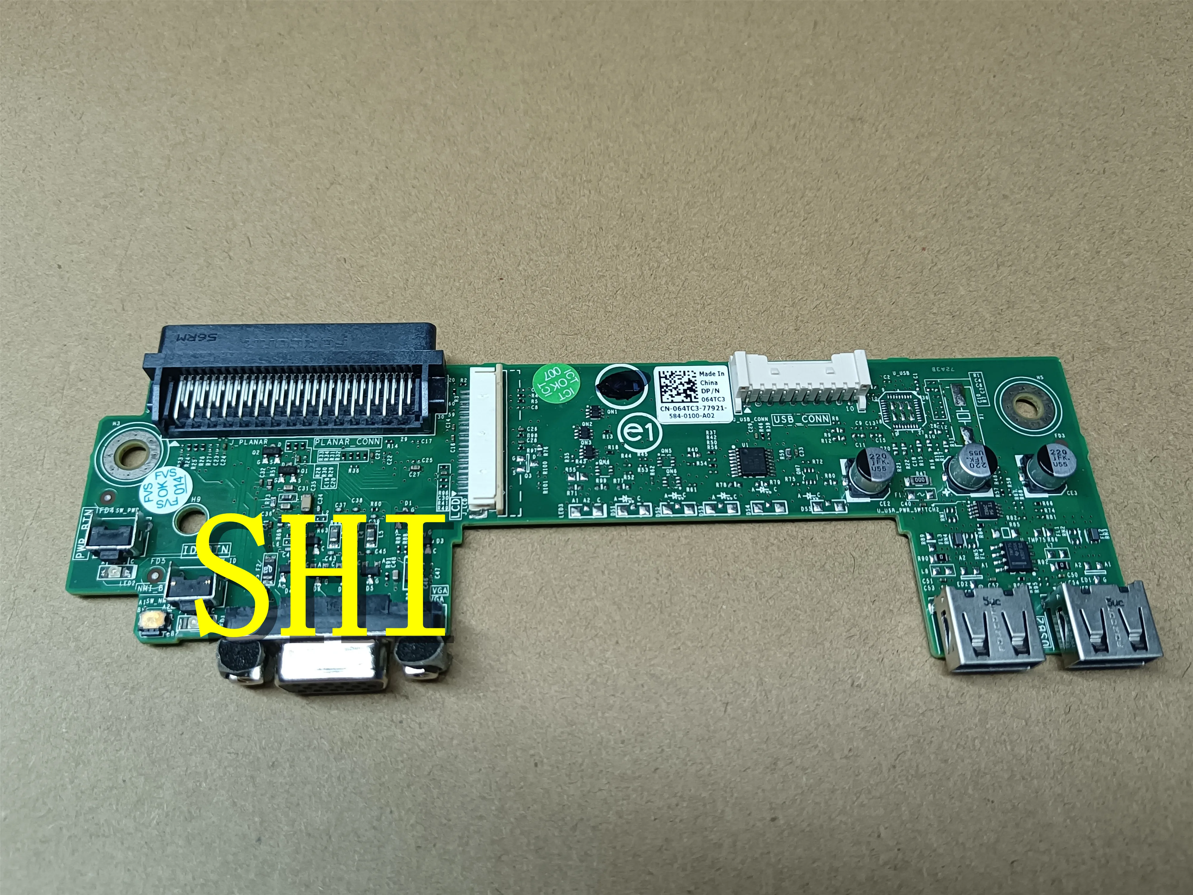 

064TC3 FOR Original For Dell PowerEdge R320 R420 R520 USB VGA Server Front Control Panel Board 64TC3 fully